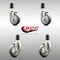 Service Caster 4 Inch 316SS Thermoplastic Rubber Swivel 1-5/8 Inch Stem Caster Brake SCC, 2PK SCC-SS316EX20S414-TPRB-2-TLB-2-158 - alternate 3